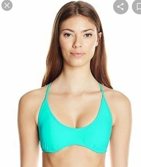 𝅺Quint Soul Bikini Top Sporty Halter Tie Back Medium New - Picture 6 of 6